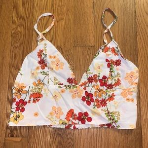 NWOT Floral Triangle Tank Top